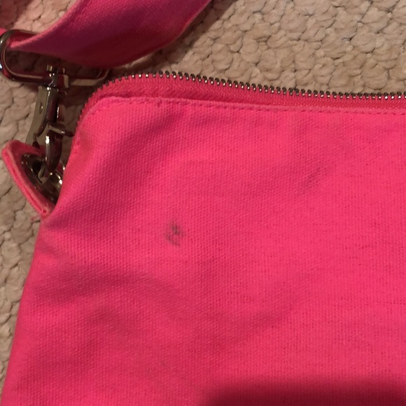 Victorias Secret Large Tote Shoulder Bag Bright Pink Strap Travel Beach Weekend - Picture 11 of 15